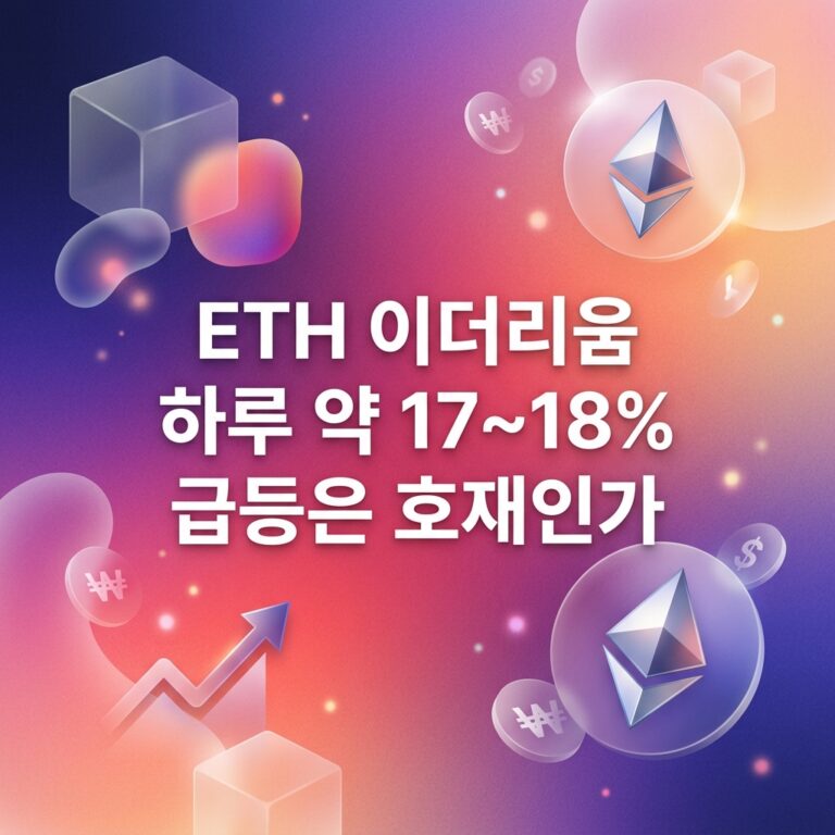 ETH 이더리움 하루 약 17~18% 급등은 호재인가