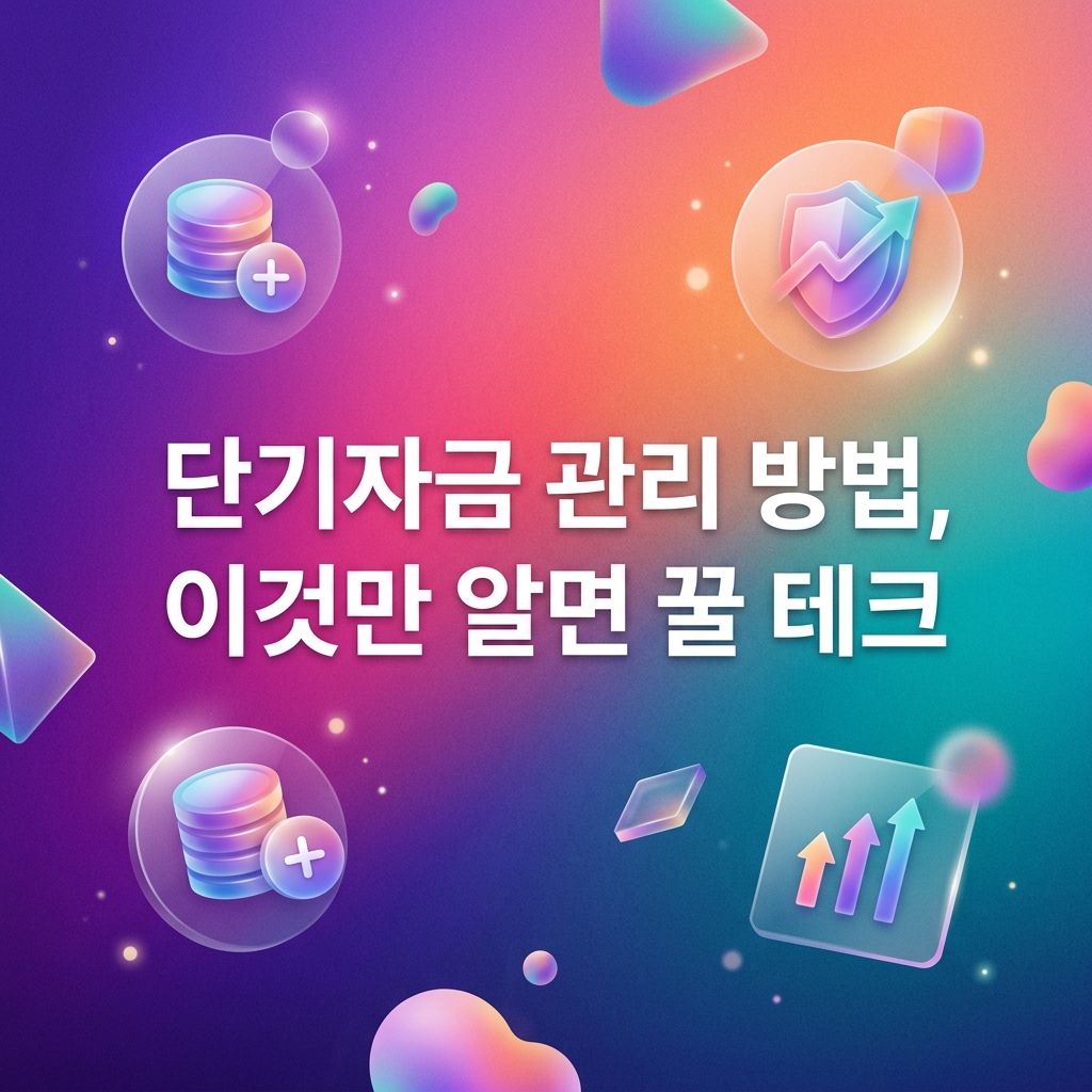 단기자금 관리 방법, 이것만 알면 꿀 테크