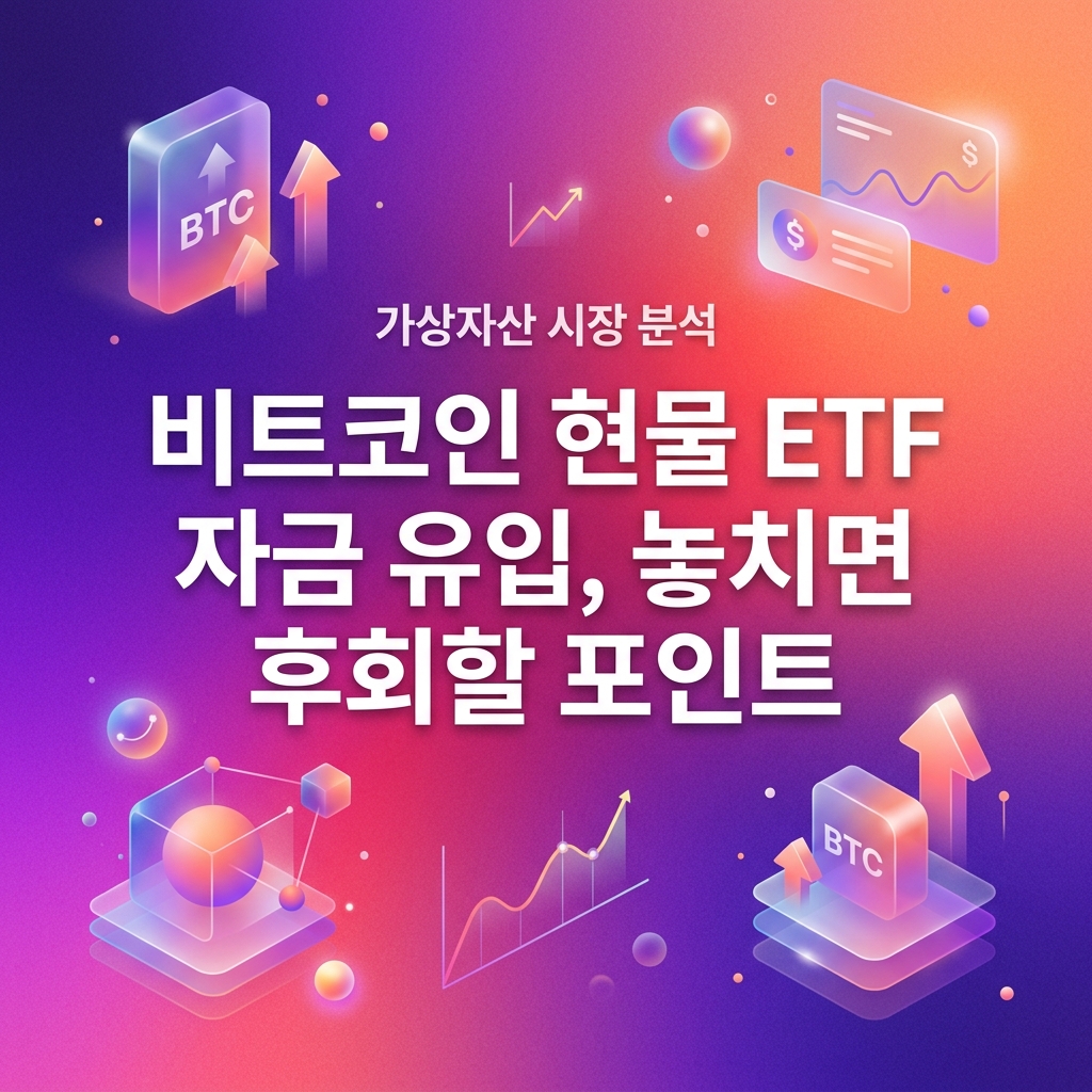 비트코인 현물 ETF 자금 유입, 놓치면 후회할 포인트