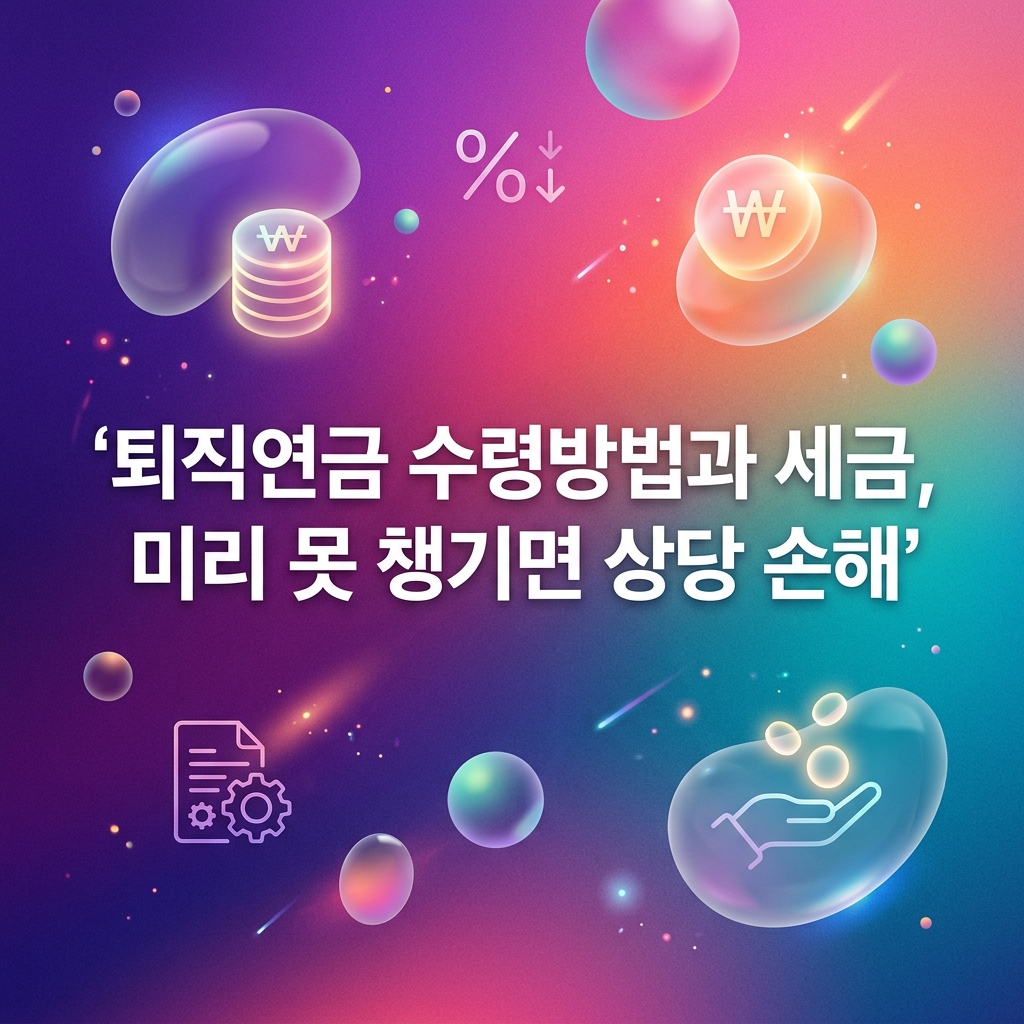퇴직연금 수령방법과 세금, 미리 못 챙기면 상당 손해