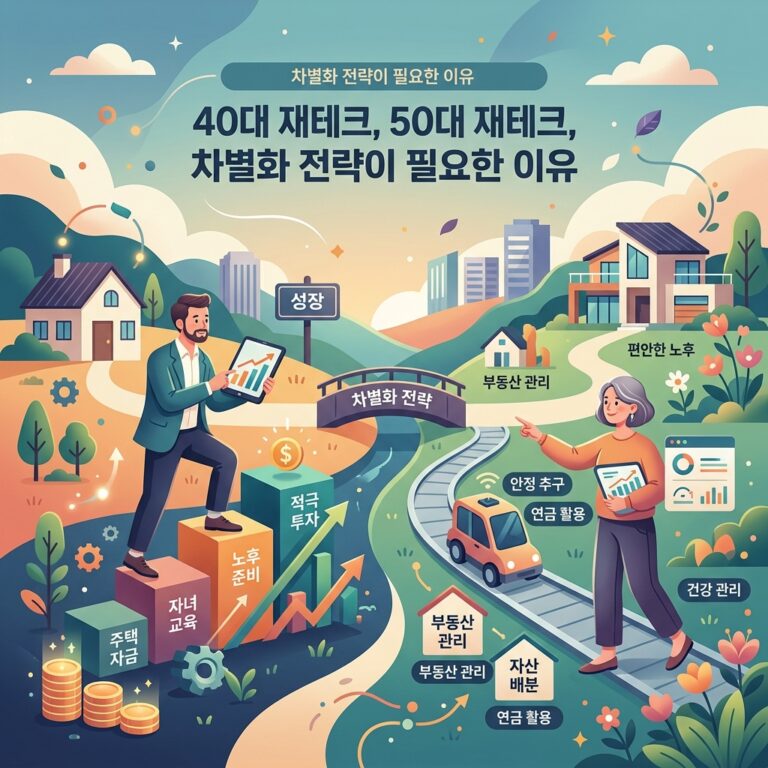 40대 재테크, 50대 재테크, 차별화 전략이 필요한 이유