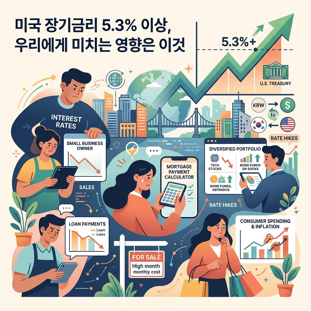 미국 장기금리 5.3% 이상, 우리에게 미치는 영향은 이것