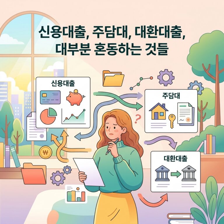 신용대출, 주담대, 대환대출, 대부분 혼동하는 것들