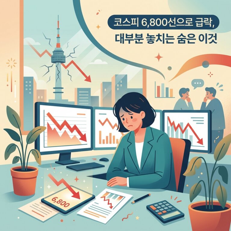 코스피 6,800선으로 급락, 대부분 놓치는 숨은 이것