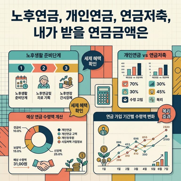 노후연금, 개인연금, 연금저축, 내가 받을 연금금액은