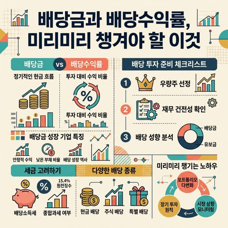 배당금과 배당수익률, 미리미리 챙겨야 할 이것