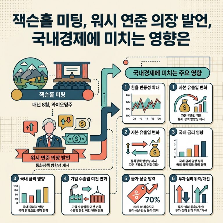 잭슨홀 미팅, 워시 연준 의장 발언, 국내경제에 미치는 영향은