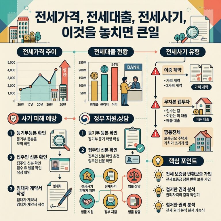 전세가격, 전세대출, 전세사기, 이것을 놓치면 큰일