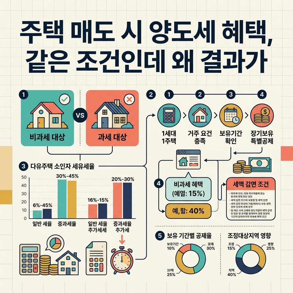 주택 매도 시 양도세 혜택, 같은 조건인데 왜 결과가