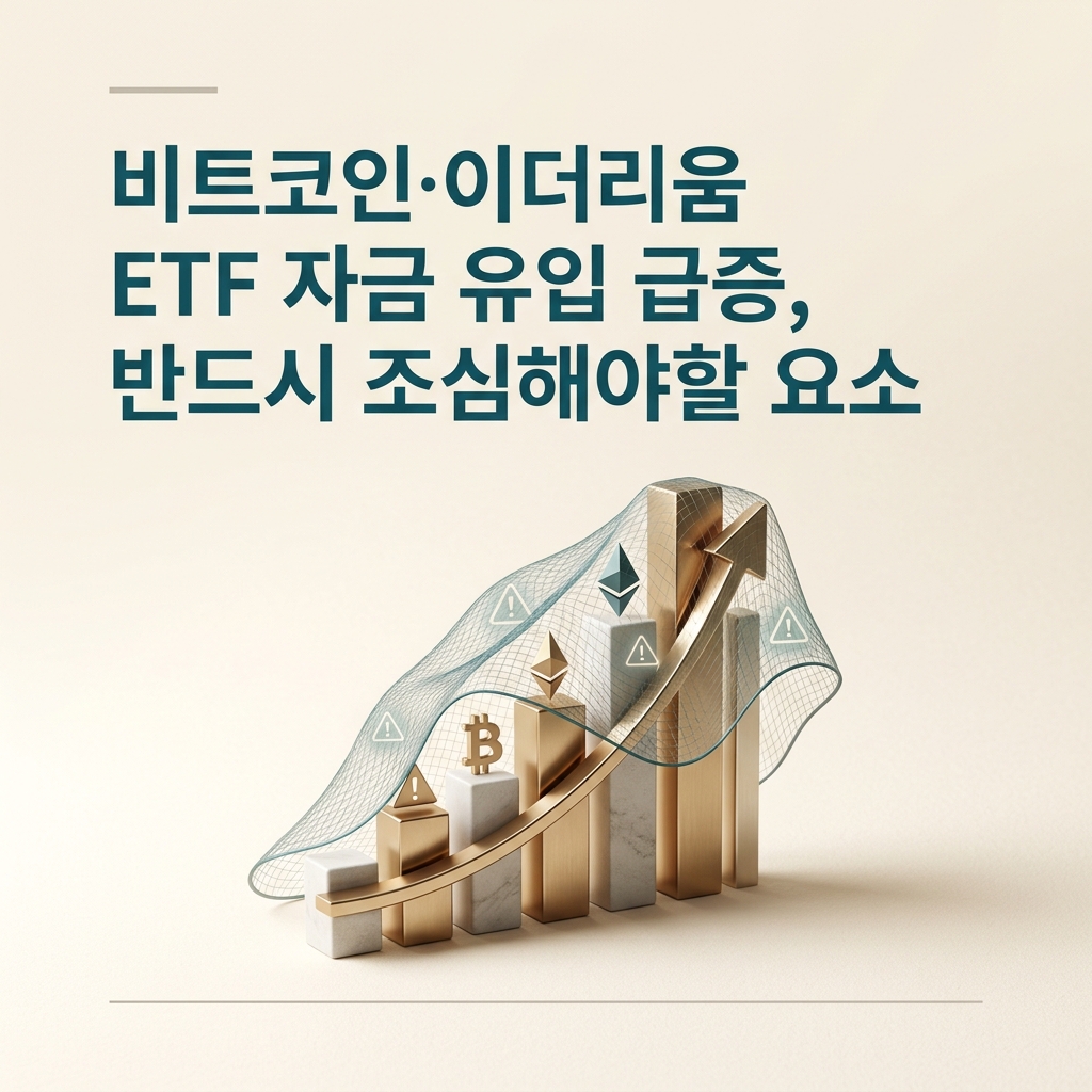 비트코인·이더리움 ETF 자금 유입 급증, 반드시 조심해야할 요소