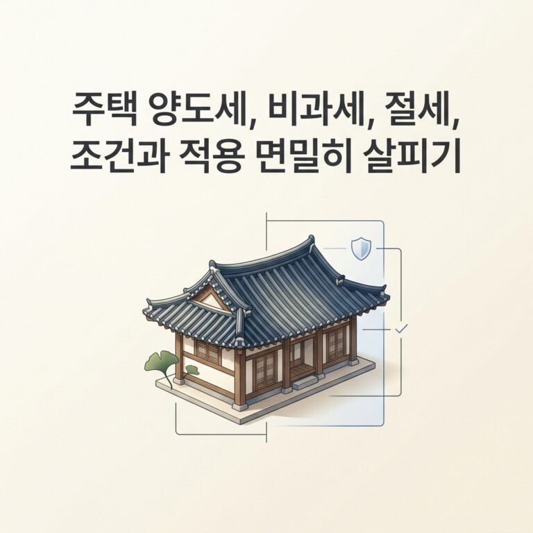 주택 양도세, 비과세, 절세, 조건과 적용 면밀히 살피기