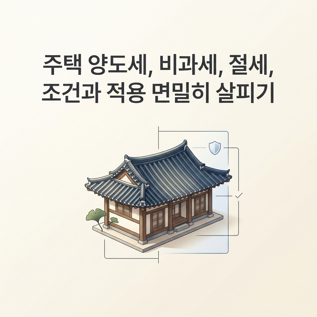 주택 양도세, 비과세, 절세, 조건과 적용 면밀히 살피기
