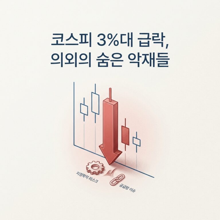 코스피 3%대 급락, 의외의 숨은 악재들