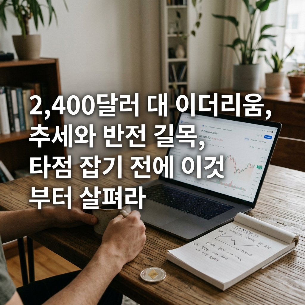 2,400달러 대 이더리움, 추세와 반전 길목, 타점 잡기 전에 이것 부터 살펴라