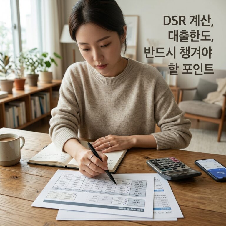 DSR 계산, 대출한도, 반드시 챙겨야 할 포인트