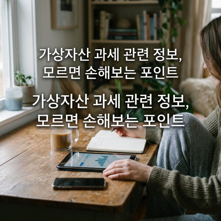 가상자산 과세 관련 정보, 모르면 손해보는 포인트