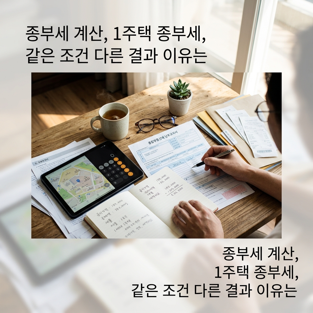 종부세 계산, 1주택 종부세, 같은 조건 다른 결과 이유는