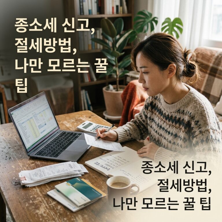 종소세 신고, 절세방법, 나만 모르는 꿀 팁