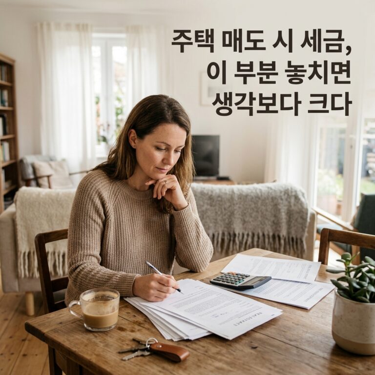 주택 매도 시 세금, 이 부분 놓치면 생각보다 크다