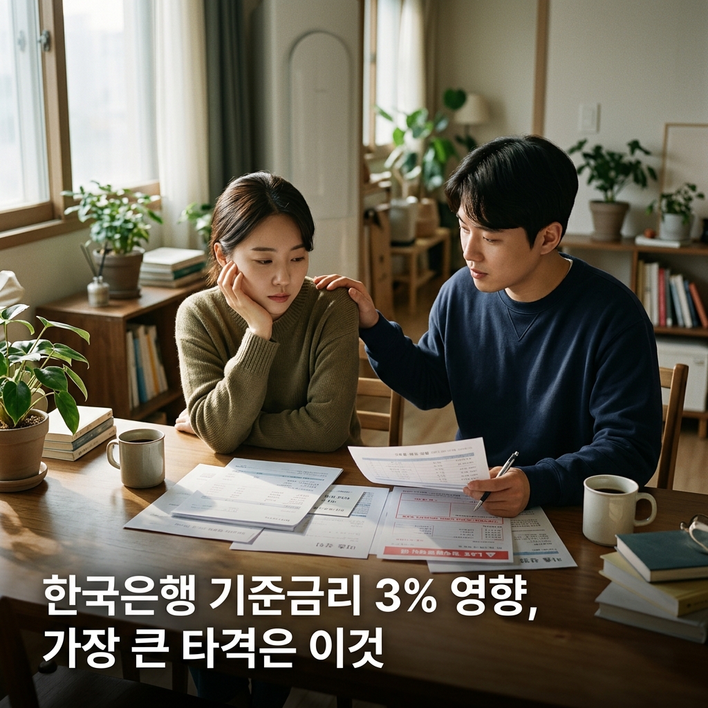한국은행 기준금리 3% 영향, 가장 큰 타격은 이것