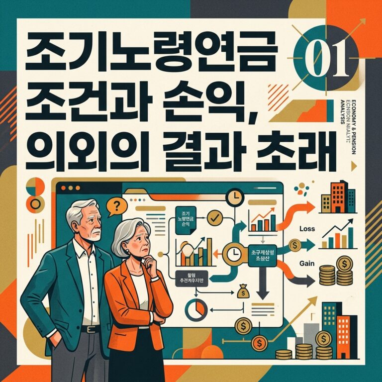 조기노령연금 조건과 손익, 의외의 결과 초래