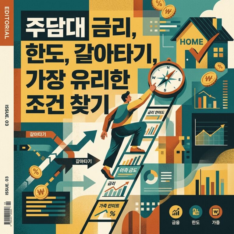 주담대 금리, 한도, 갈아타기, 가장 유리한 조건 찾기