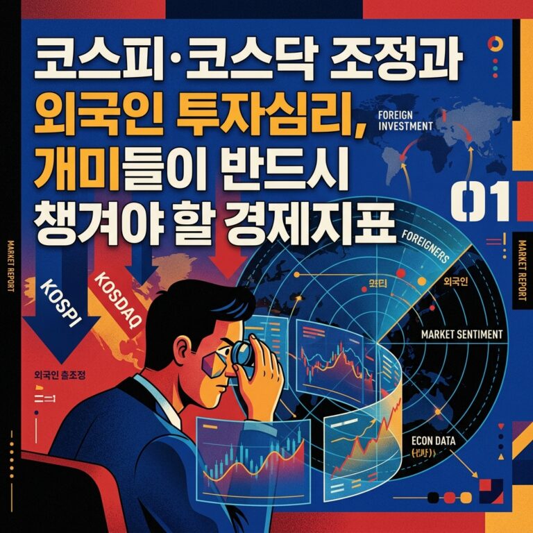 코스피·코스닥 조정과 외국인 투자심리, 개미들이 반드시 챙겨야 할 경제지표