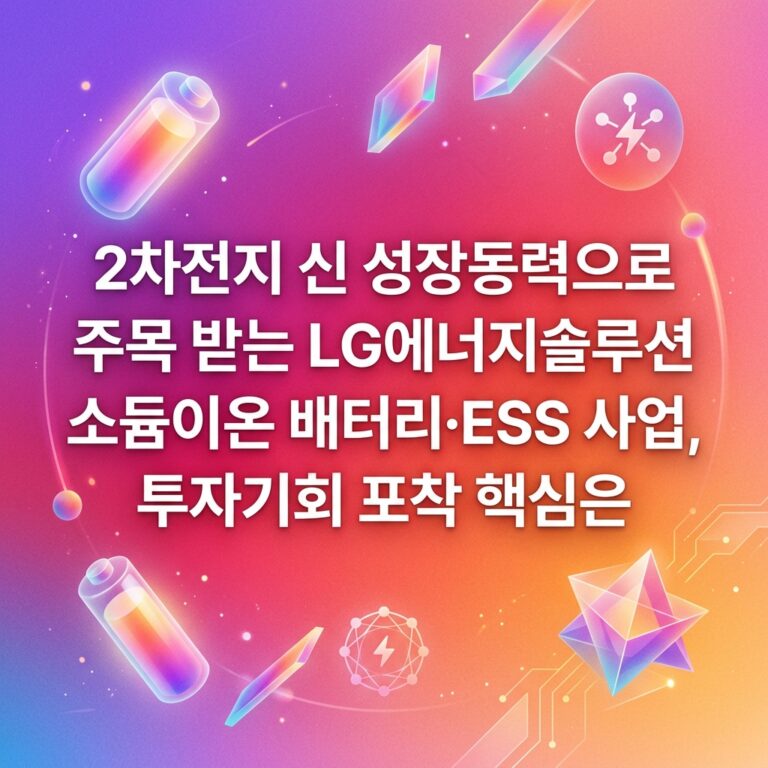 2차전지 신 성장동력으로 주목 받는 LG에너지솔루션 소듐이온 배터리·ESS 사업, 투자기회 포착 핵심은