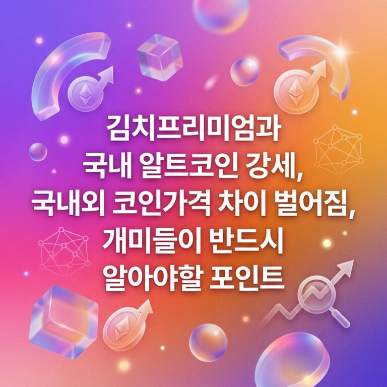 김치프리미엄과 국내 알트코인 강세, 국내외 코인가격 차이 벌어짐, 개미들이 반드시 알아야할 포인트