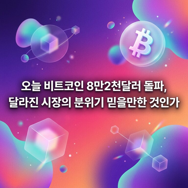 오늘 비트코인 8만2천달러 돌파, 달라진 시장의 분위기 믿을만한 것인가