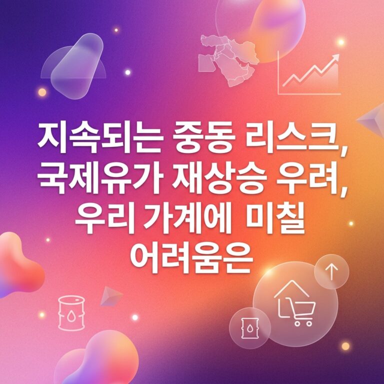 지속되는 중동 리스크, 국제유가 재상승 우려, 우리 가계에 미칠 어려움은