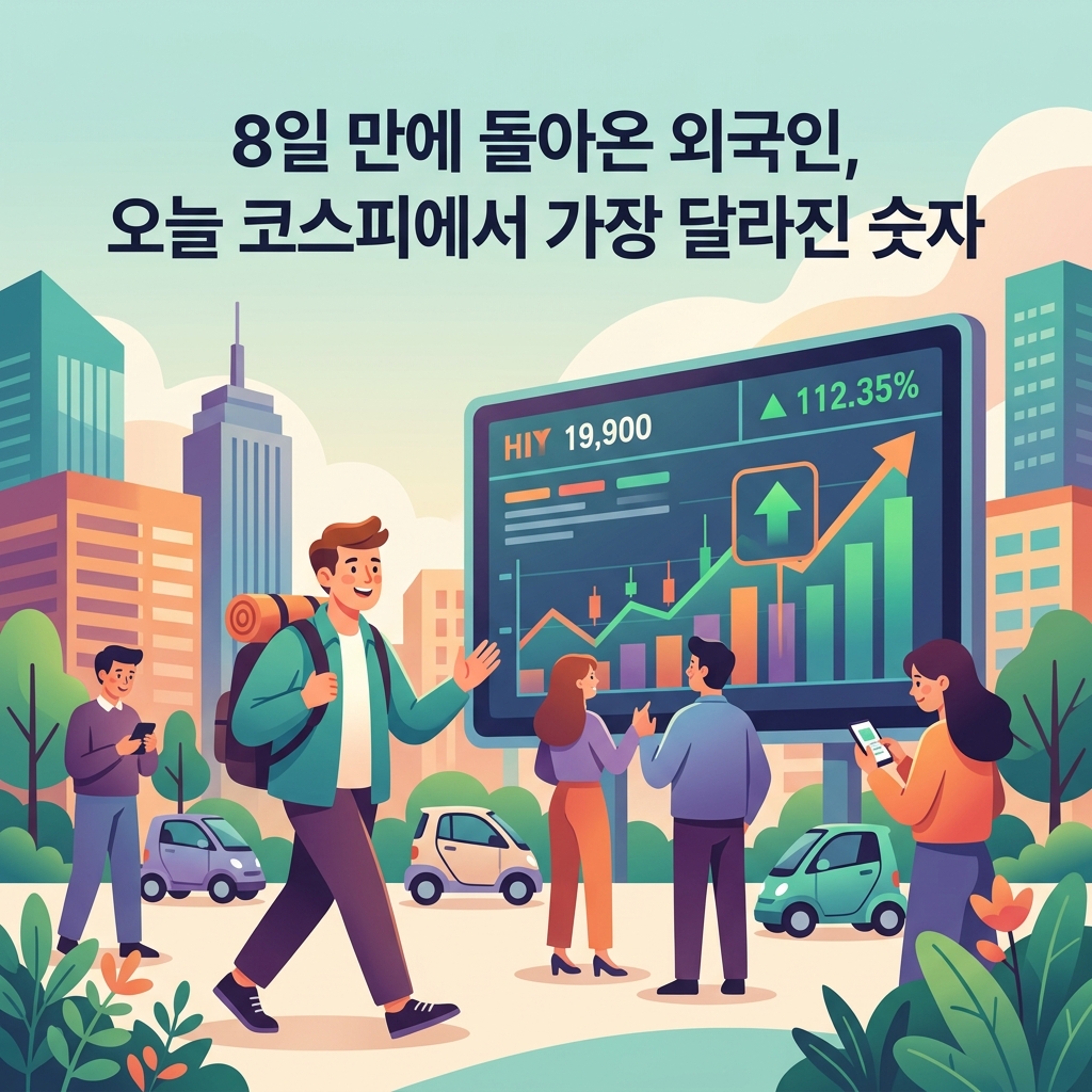 8일 만에 돌아온 외국인, 오늘 코스피에서 가장 달라진 숫자