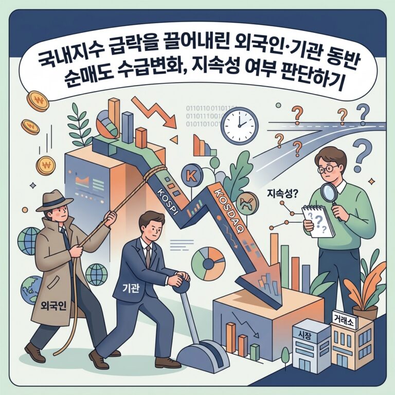 국내지수 급락을 끌어내린 외국인·기관 동반 순매도 수급변화, 지속성 여부 판단하기