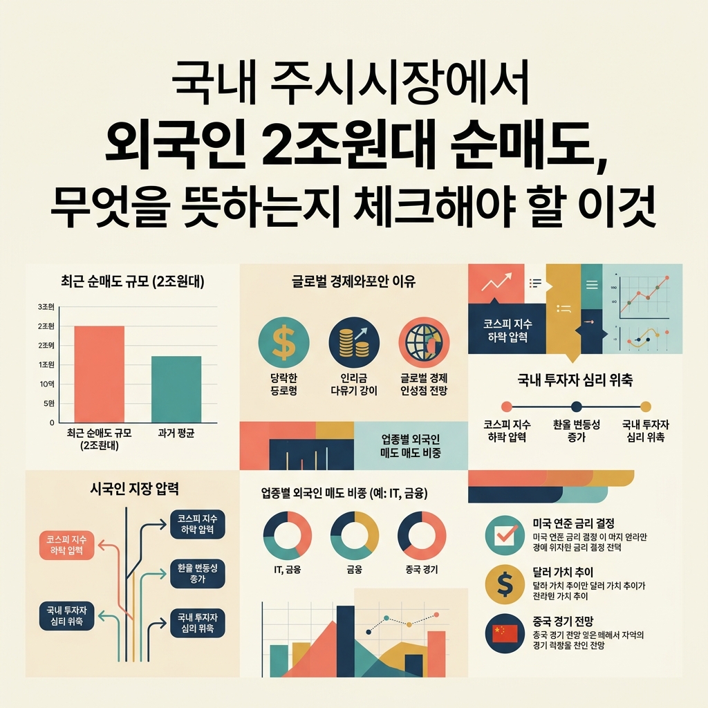 국내 주시시장에서 외국인 2조원대 순매도, 무엇을 뜻하는지 체크해야 할 이것