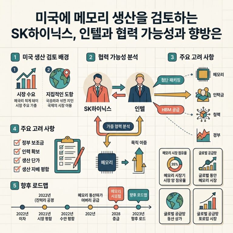 미국에 메모리 생산을 검토하는 SK하이닉스, 인텔과 협력 가능성과 향방은