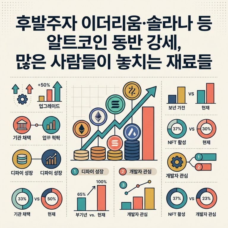 후발주자 이더리움·솔라나 등 알트코인 동반 강세, 많은 사람들이 놓치는 재료들