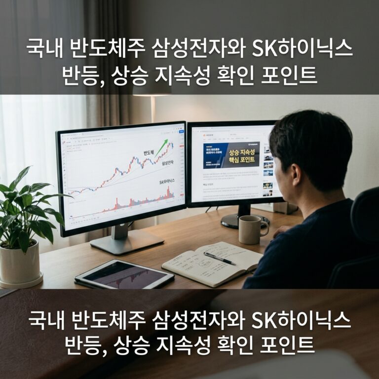 국내 반도체주 삼성전자와 SK하이닉스 반등, 상승 지속성 확인 포인트