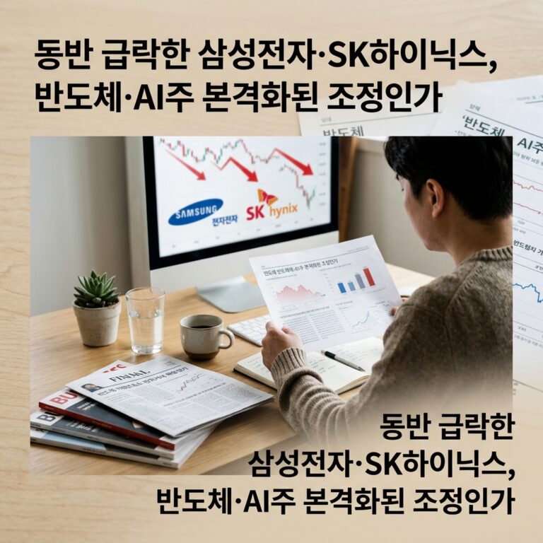 동반 급락한 삼성전자·SK하이닉스, 반도체·AI주 본격화된 조정인가
