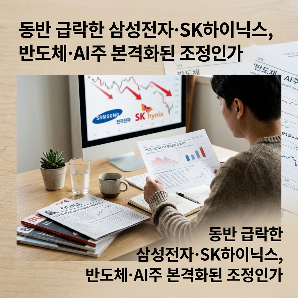 동반 급락한 삼성전자·SK하이닉스, 반도체·AI주 본격화된 조정인가