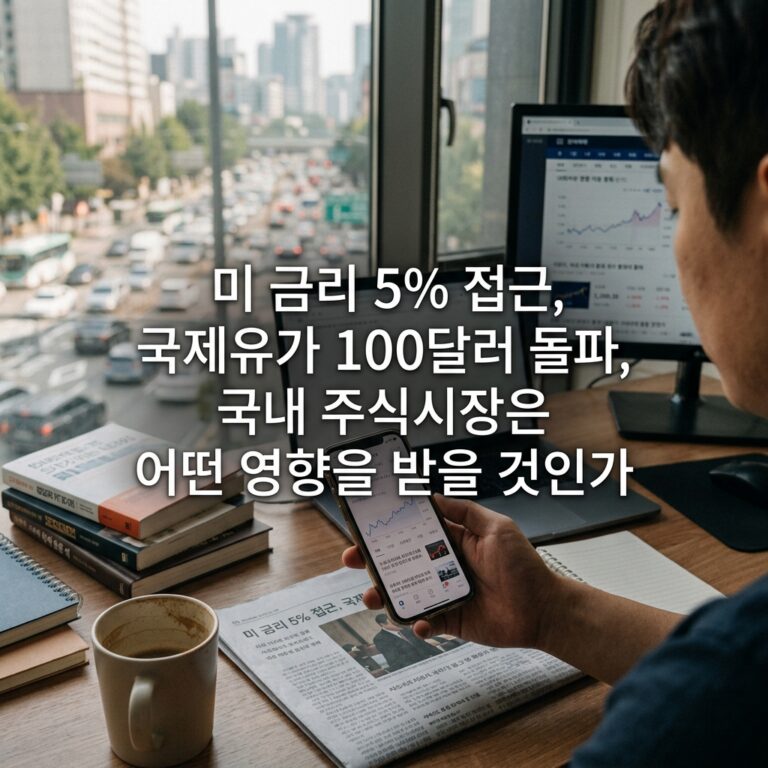 미 금리 5% 접근, 국제유가 100달러 돌파, 국내 주식시장은 어떤 영향을 받을 것인가