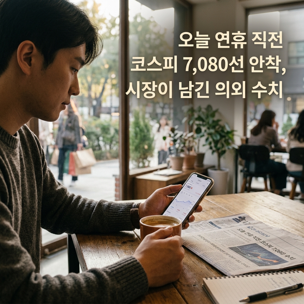 오늘 연휴 직전 코스피 7,080선 안착, 시장이 남긴 의외의 수치
