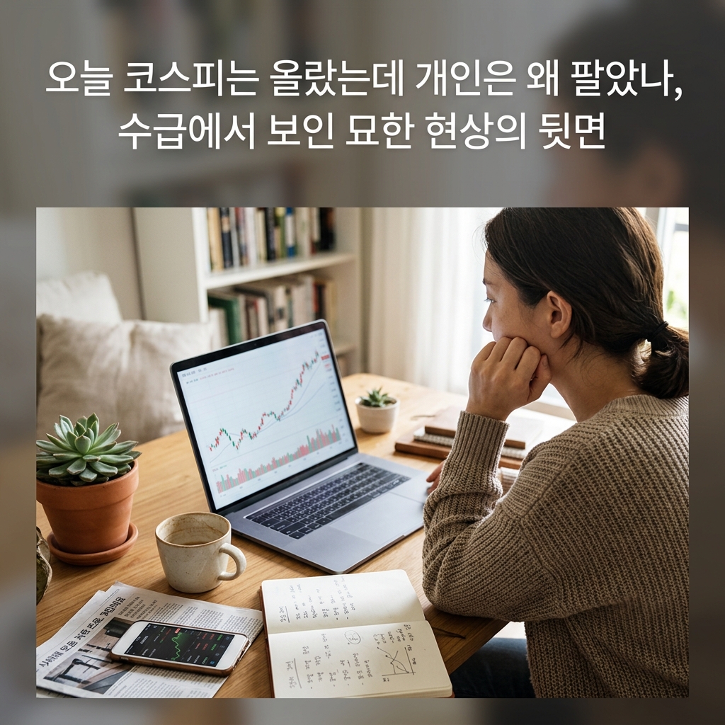 오늘 코스피는 올랐는데 개인은 왜 팔았나, 수급에서 보인 묘한 현상의 뒷면