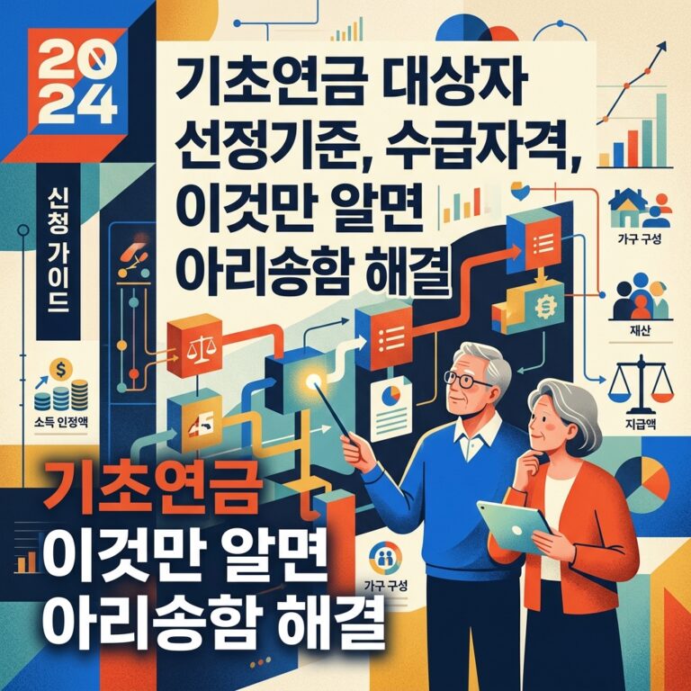 기초연급 대상자 선정기준, 수급자격, 지급액, 이것만 알면 아리송함 해결