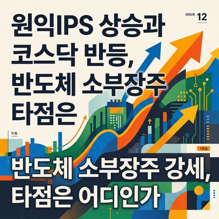 원익IPS 상승과 코스닥 반등, 반도체 소부장주 강세, 타점은 어디인가