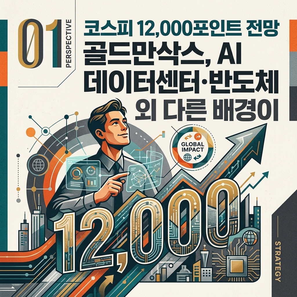코스피 12,000포인트 전망 골드만삭스, AI 데이터센터·반도체 외 다른 배경이