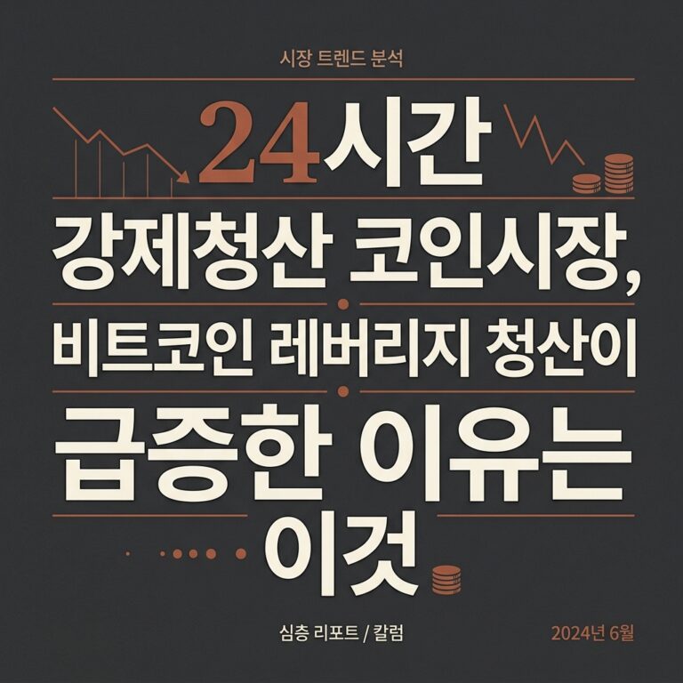 24시간 강제청산 코인시장, 비트코인 레버리지 청산이 급증한 이유는 이것